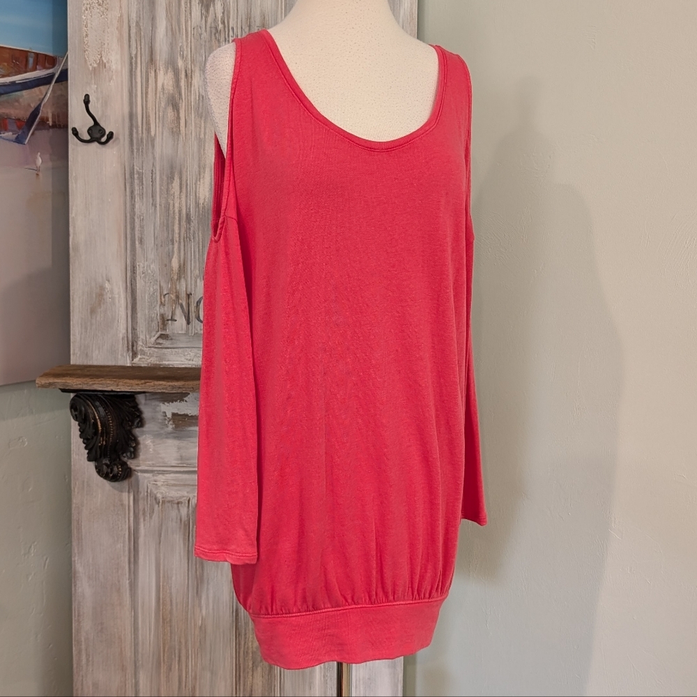 Express One Eleven pink cold shoulder dress